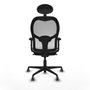 Piqueras y Crespo 2D036G1 Chaise de Bureau avec Appui-tête Gris