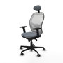 Piqueras y Crespo 2D036G1 Chaise de Bureau avec Appui-tête Gris