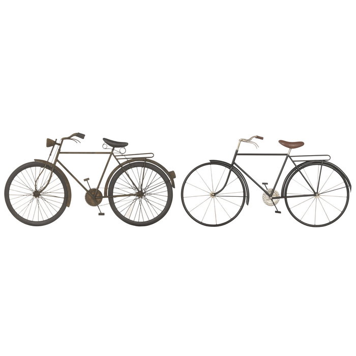 Home ESPRIT Décoration murale Bicyclette Vintage Métal Marron Noir (2 Unités) Home ESPRIT Décoration murale Bicyclette Vintage Métal Marron Noir (2 Unités)