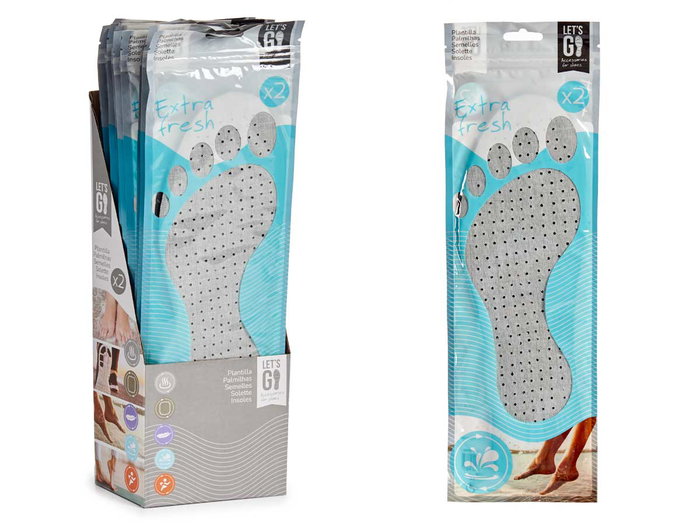 Arte Regal Plantelles Extra Fresh 11.5x0.5x36 cm Lot de 2 Couleurs Gris et Noir Matériaux Latex et Coton (Set de 48)