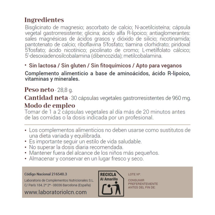 LCN METABOLIC PURLCN 60 capsules
