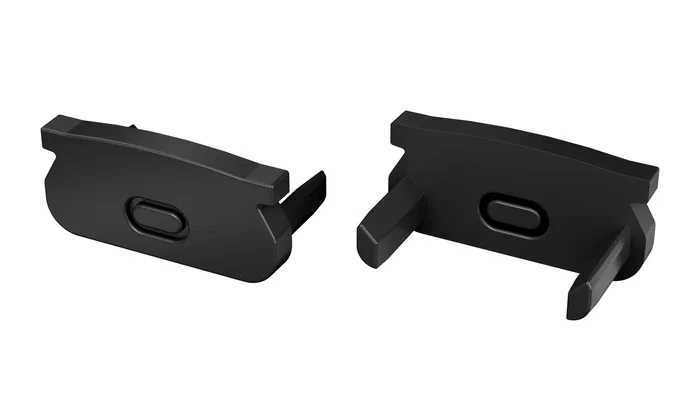 KIMERA-ORRE Profilé Aluminium Anodisé Noir avec Diffuseur Opal et Tapones 2,02M