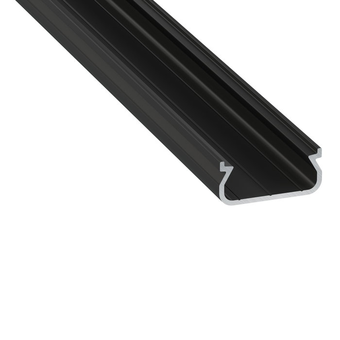 KIMERA-ORRE Profilé aluminium anodisé noir avec diffuseur opale et embouts 2,02 m KIMERA-ORRE Profilé aluminium anodisé noir avec diffuseur opale et embouts 2,02 m