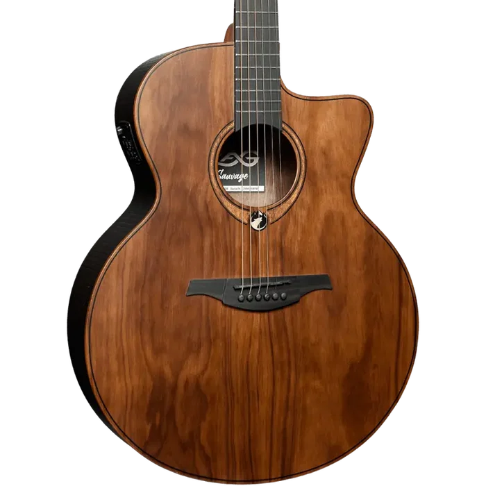 LAG Guitare Acoustique Électroacoustique Jumbo Cutaway – Sauvage Lag, Table Massif Brankowood, Finition Satinée LAG Guitare Acoustique Électroacoustique Jumbo Cutaway – Sauvage Lag, Table Massif Brankowood, Finition Satinée