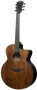 LAG Guitare Acoustique Électroacoustique Jumbo Cutaway – Sauvage Lag, Table Massif Brankowood, Finition Satinée