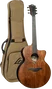 LAG Guitare Acoustique Électroacoustique Jumbo Cutaway – Sauvage Lag, Table Massif Brankowood, Finition Satinée