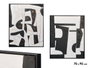 GIFTDECOR Lot de 2 Tableaux Lovers 70x90cm Blanco + Negro