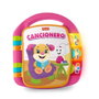 Fisher-Price Livre interactif d'apprentissage avec chansons enfantines - 3 boutons lumineux et sonores, anse de transport - Version espagnole - DLF23 - Rose