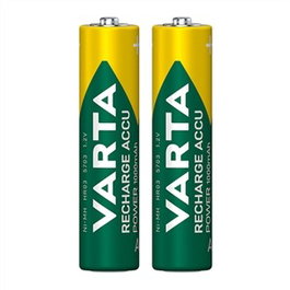 Varta 5703301402 - Piles rechargeables Ni-MH HR03 AAA 1000 mAh - Lot de 2 - Prêtes à l'emploi - Compatibles tous chargeurs