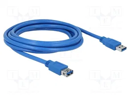 DELOCK Câble USB A vers USB A 3m Bleu