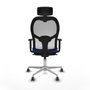Piqueras y Crespo Chaise de Bureau avec Appui-tête 1D086G2 Bleu