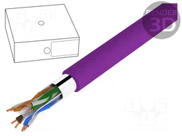 DIGITUS Cordon F/UTP Cat 6 100m violet