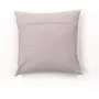 Today Coussin Charme 40x40 cm avec Pompons, Housse 100% Coton Chambray Effet Lin, Garnissage Polyester - Décoration Salon Élégante