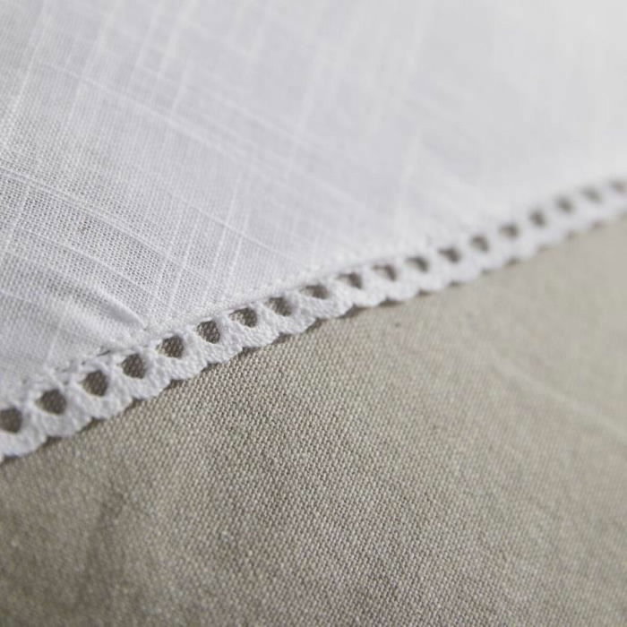 Today Coussin Charme Slub x Chambray avec Pompons Berenice 40 x 40 cm Today Coussin Charme Slub x Chambray avec Pompons Berenice 40 x 40 cm