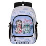 KARACTERMANIA Mochila urbana con compartimento principal y bolsillos laterales de malla adaptable a trolley Stitch Disney 44x31x18 cm
