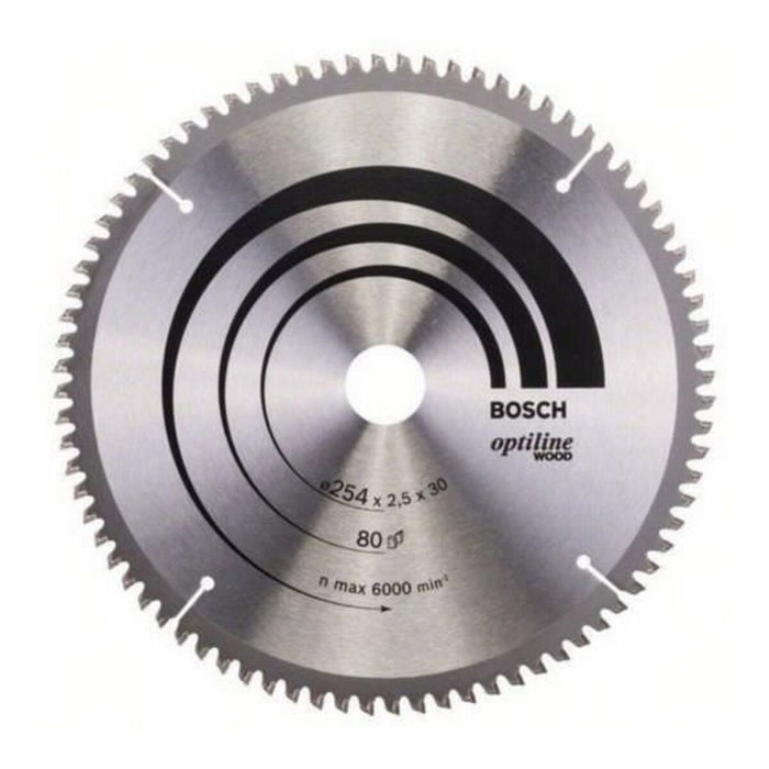 Bosch Professional Lame de scie circulaire Optiline Bois 254 x 30 x 2,5 mm 80 dents Bosch Professional Lame de scie circulaire Optiline Bois 254 x 30 x 2,5 mm 80 dents