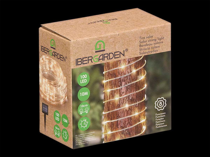 IBERGARDEN Tira Solar LED 10m Luz Calida