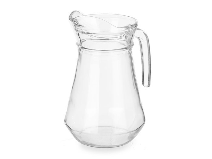 Vivalto Jarre en verre 1L avec anse 16 x 20 x 12 cm transparente (Set de 12)