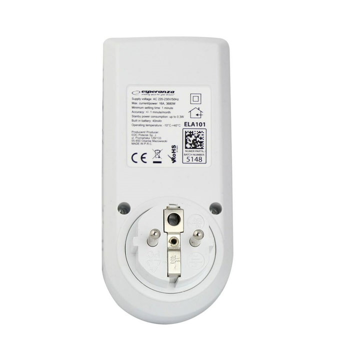 Esperanza Interrupteur Intelligent ELA101 Blanc
