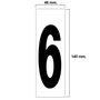 WOLFPACK LINEA PROFESIONAL Numéro Adhésif 46x140 mm (6/9)