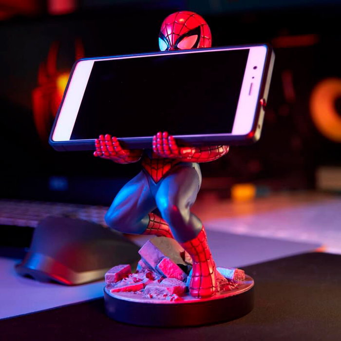 EXQUISITE GAMING Support pour manette avec figurine Spiderman Marvel 21cm - Compatible PS5 DualSense, Xbox Series et smartphones EXQUISITE GAMING Support pour manette avec figurine Spiderman Marvel 21cm - Compatible PS5 DualSense, Xbox Series et smartphones