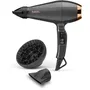 BaByliss 6719DE Sèche-Cheveux Pro 2200 W Air Pro Ionique, 2 Températures/Vitesses, Concentrateurs, Diffuseur, Séchage Puissant 115 km/h, Garantie 5 Ans