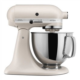 Kitchenaid 5KSM125 Artisan Robot de cuisine multifonction 4,8 L avec bol en acier inoxydable et fouets pour milkshake, pâtisserie et préparations salées