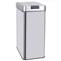 Kitchen Move Poubelle automatique rectangulaire Silverlake 70 L - Inox brossé avec cerclage - 41x26x66 cm