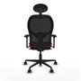 Piqueras y Crespo Chaise de Bureau avec Appui-tête Jorquera 3D036N1 Rouge