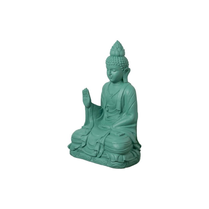 Figurine Décorative Turquoise Buda 56 x 42 x 88 cm Figurine Décorative Turquoise Buda 56 x 42 x 88 cm