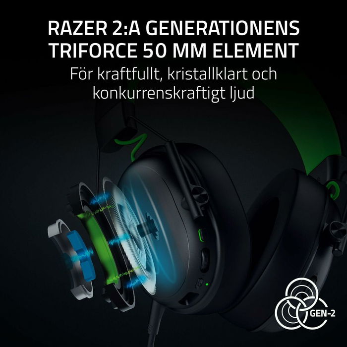 Razer BlackShark V3 X HyperSpeed Casque Gaming avec et sans fil pour Xbox Series X|S/One, Autonomie 70h, Noir et Vert