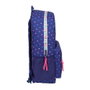 Benetton Sac à dos 46 cm avec système adaptable pour chariot, poches latérales et frontale, fermeture à double glissière, bretelles et dos ergonomiques rembourrés, anse de transport