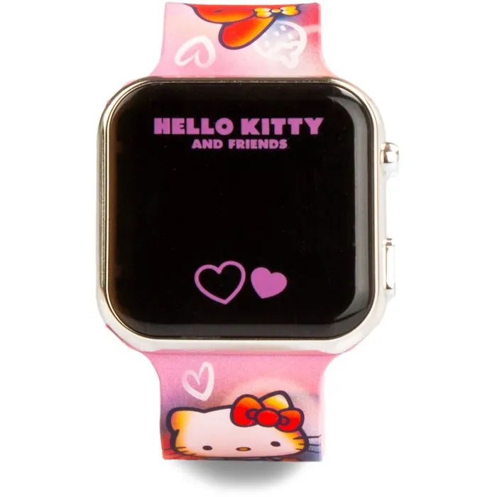 Kids Licensing Montre LED Hello Kitty - Modèle HK50151 - Montre pour enfants avec affichage heure/date et fond d'écran personnalisable, pile incluse