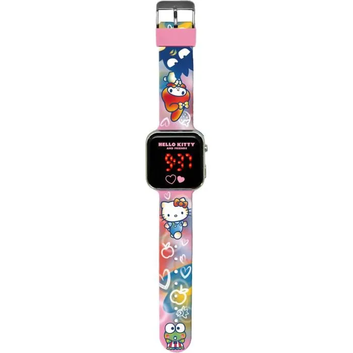 Kids Licensing Montre LED Hello Kitty - Modèle HK50151 - Montre pour enfants avec affichage heure/date et fond d'écran personnalisable, pile incluse Kids Licensing Montre LED Hello Kitty - Modèle HK50151 - Montre pour enfants avec affichage heure/date et fond d'écran personnalisable, pile incluse