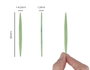 Innspiro Bâtonnets plats en bois verts 65mm, 250 unités