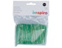 Innspiro Bâtonnets plats en bois verts 65mm, 250 unités