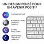 Logitech MX Keys S - Clavier sans fil AZERTY - Gris pâle