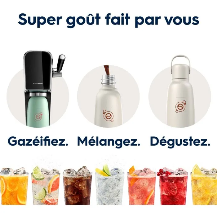 SodaStream Bouteille Isotherme Fizz&Go Cool 0,9 L pour Machine à Eau Pétillante - Garde le Froid 12h - Compatible Lave-vaisselle - Sable