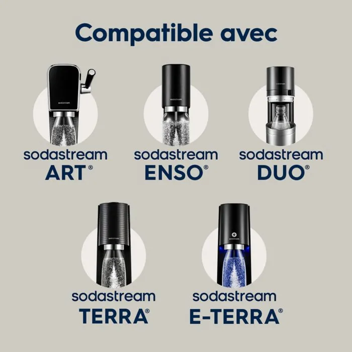 SodaStream Bouteille Isotherme Fizz&Go Cool 0,9 L pour Machine à Eau Pétillante - Garde le Froid 12h - Compatible Lave-vaisselle - Sable