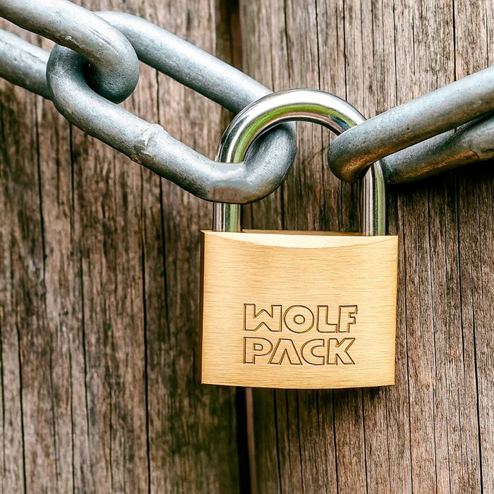 WOLFPACK LINEA PROFESIONAL Cadenas en laiton 40 mm clés identiques n°1