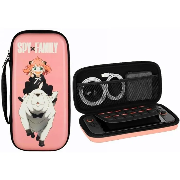 Konix Housse de Protection Transport pour Nintendo Switch, Nintendo Switch 2 et Switch OLED - Accessoires Rangement Cartouches - Design Spy x Family Anya et Bond Forger Rose Konix Housse de Protection Transport pour Nintendo Switch, Nintendo Switch 2 et Switch OLED - Accessoires Rangement Cartouches - Design Spy x Family Anya et Bond Forger Rose