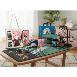 Konix Housse de Protection Transport pour Nintendo Switch, Nintendo Switch 2 et Switch OLED - Accessoires Rangement Cartouches - Design Spy x Family Anya et Bond Forger Rose