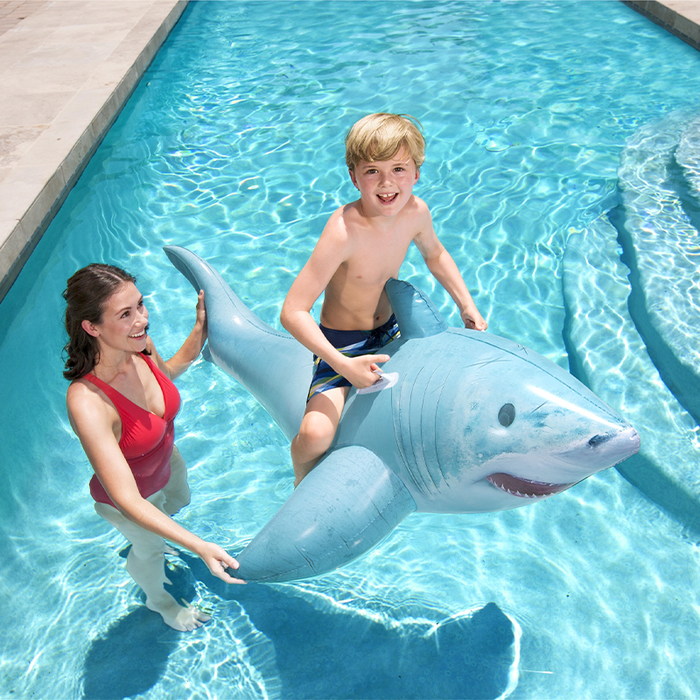 Bestway 41405 Figure Gonflable Requin avec Poignées 183x102 cm +3 Ans Plage et Piscine