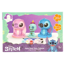 CYP BRANDS Set de 3 figurines en plâtre à peindre Stitch Disney
