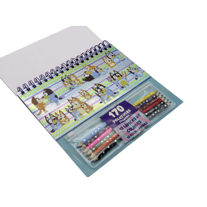 CYP BRANDS Set coloriable Bluey avec autocollants - Ensemble d'activités créatives pour enfants