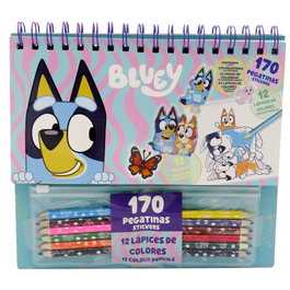 CYP BRANDS Set coloriable Bluey avec autocollants - Ensemble d'activités créatives pour enfants