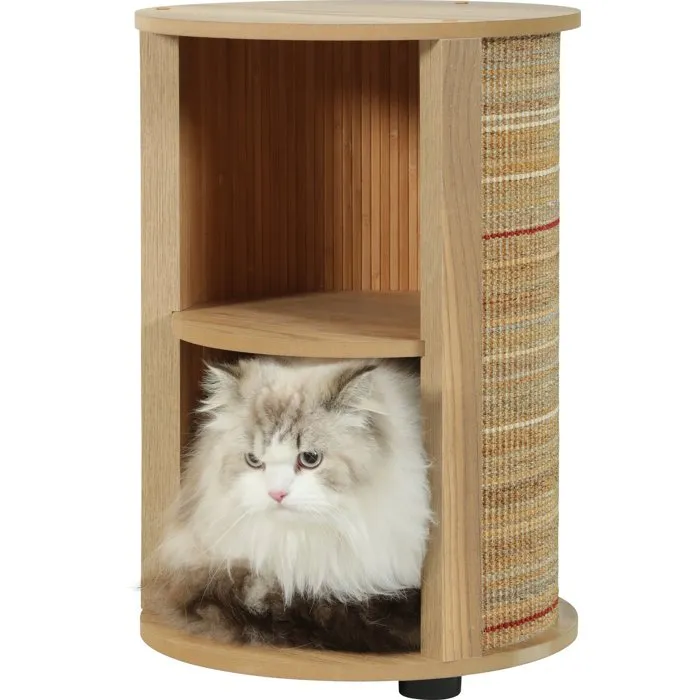 Zolux Meuble Bout de Canapé pour Chat 3-en-1 Boréal - Griffoir Sisal, Couchage et Table d'Appoint - 52 cm - Beige Zolux Meuble Bout de Canapé pour Chat 3-en-1 Boréal - Griffoir Sisal, Couchage et Table d'Appoint - 52 cm - Beige
