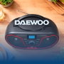 DAEWOO Radio CD Bluetooth, USB et Égaliseur - Rouge