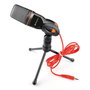 Phoenix Technologies Microphone Multimedia Podcast Studio avec câble – Mini Jack 3.5 mm, sans driver pour PC, smartphone, tablette