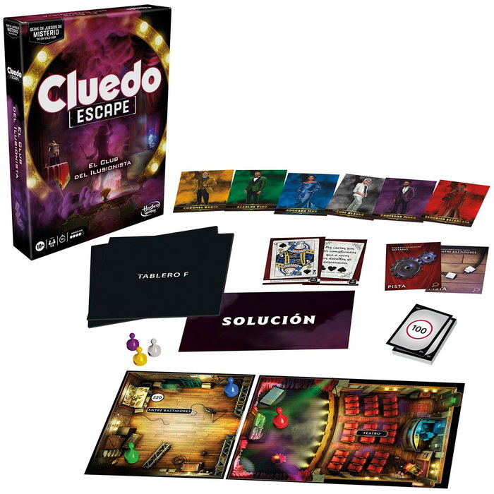 Hasbro Games Cluedo Escape : Club de l'Illusionniste - Jeu de Société Énigme et Mystère - F8817 Hasbro Games Cluedo Escape : Club de l'Illusionniste - Jeu de Société Énigme et Mystère - F8817